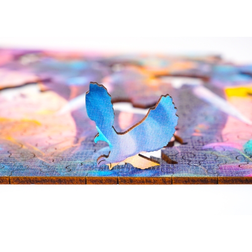 Puzzle Drewniane 25 x 25 cm SŁOŃ 145 Elementów Układanka Drewniana